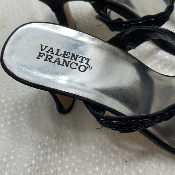 Valenti Franco Women’s Black Beaded Sandal Size 9 (5) - Picture 3 of 7